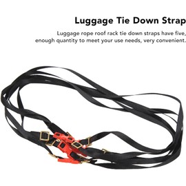 5 Piezas de Escala 1/10 Correas de Atado RC, Longitud Resistente Ajustable Equipaje Techo de Techo Correas de Atado, Accesorios de Rastreadores, para RC (Rojo)