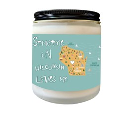 Someone from Wisconsin Loves Me Long Distance Gift Moving Gift LDR Gift Heart in Wisconsin Gift