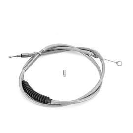 Mofun 66 11/16" Extended Length Stainless Steel Braided Clutch Cable Compatible with Harley Touring Road King Electra Road Street Glide 1987-2006 2008-2013, Fit Softail 2007-2017 Chrome