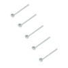 Set 5 Solid 925 sterling silver/tiny silver ball nose studs