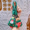Creative Leather Christmas Accessory Keyring Cute Backpack Santa lf1392 Free Size/NO.2 5ea
