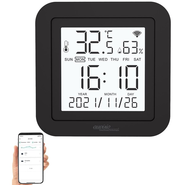 Luminea Home Control WiFi Thermometer: Learning IR Remote Control, Temperature/Humidity,