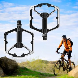 FGXY Mountainbike-Pedale, Leichte und Breite Flache Plattformpedale, Aluminium Platform Pedale, Ultraleicht Antirutsch Fahrrad Pedale, Rennrad-Pedale, Anti-Rutsch für Mountainbike, Rennrad, Stadtrad