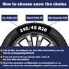 ​​NEOCHIAEVO Auto Tightening Snow Chains Tire Chains, 1-Minute Quick Install,