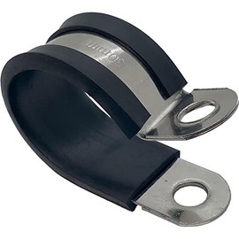 Lumonic 30 mm pipe clamps with rubber insert, stainless steel V2A, cable clamps for screwing, hose clamp 30 mm, pipe clamps, mounting clamp 30 mm