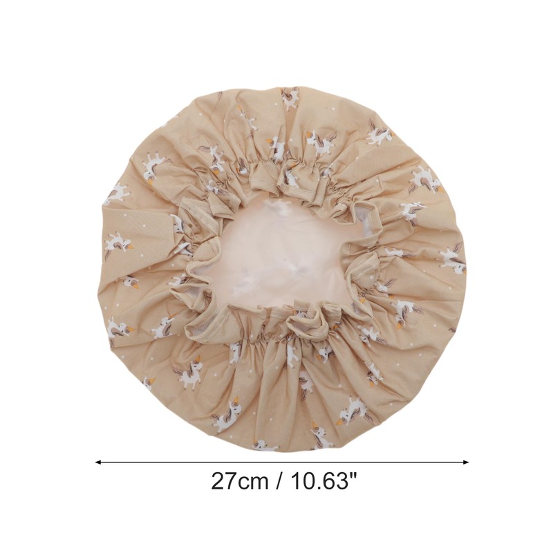 VOCOSTE Shower Cap Hair Cap Pony Pattern Double Layer Waterproof