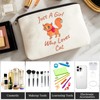 Cat Themed Makeup Bags and Glass Cup Set for Women