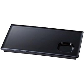 J-kitchens 873156 Serving Plate (Plate), 92 Sauce Rectangular Plate, Black Backing, 11.0 inches (27.8 cm), Made in Japan