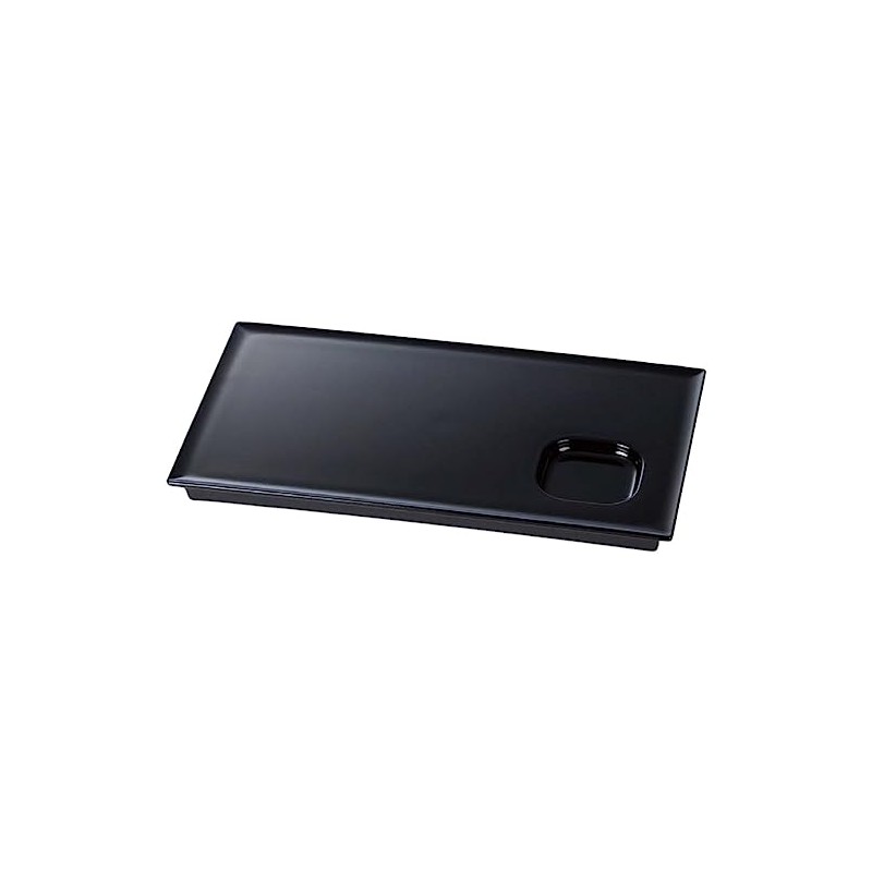 J-kitchens 873156 Serving Plate (Plate), 92 Sauce Rectangular Plate, Black