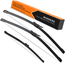 WINNERS Windshield Wiper Blades for Ford Bronco 2021 2022 2023 2024 2025-17"+17"+8" Rear - Complete Set of 3 Front and Back Replacement Wipers - All Weather Performance