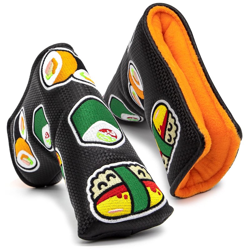 Black Golf Putter Cover Japanese Sushi,Blade Putter Headcover