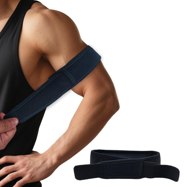 Bicep Compression Sleeve and Elbow Support - Adjustable Bicep Tendonitis