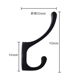 Yesmin 4 Pcs Vintage Hanging Hooks, Coat Hook, Door Robe Hook, Clothes Hat Key, Metal Vintage Hook, Used for Bedroom, Bathroom, Kitchen Cabinet, with 8 Screws-Black