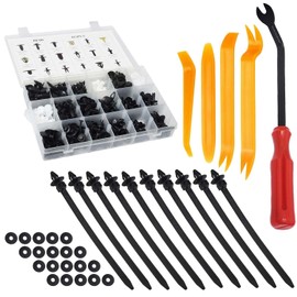 415pcs Plastic Fastener Set with Fastener Removed, Car Push Pin Rivets Kit Compatible with Toyota, GM, Ford, Honda, Acura, Chrysler etc