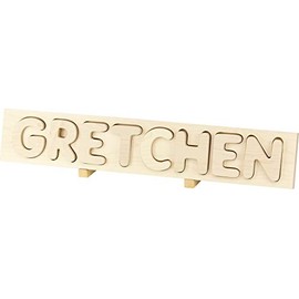 Name Puzzle, Natural - 8 Letters with Props - Made in USA