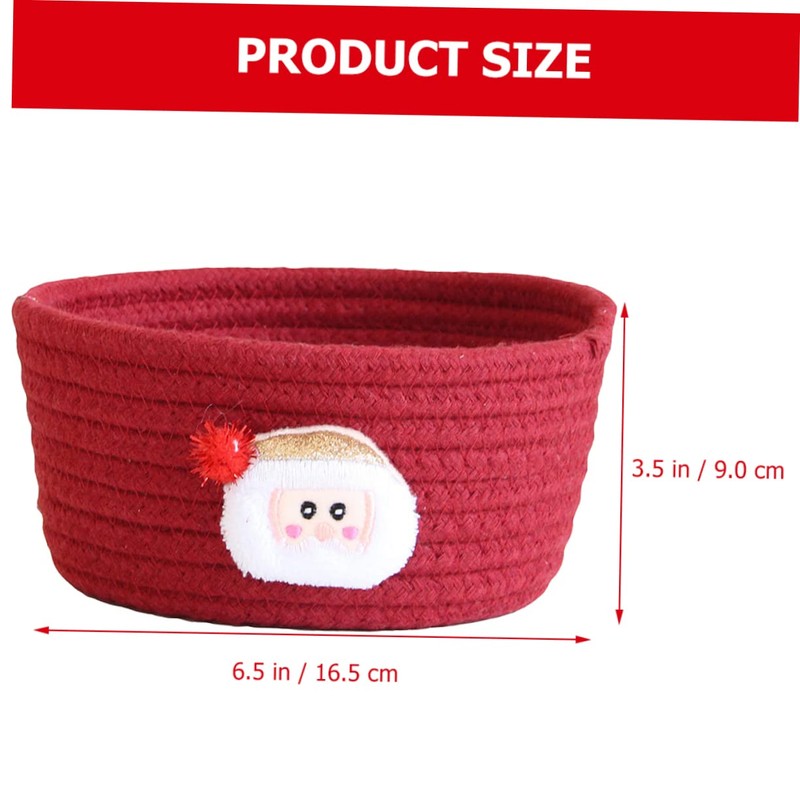 Alipis 2pcs Holiday Organizers Christmas Storage Baskets Woven Rope Baskets