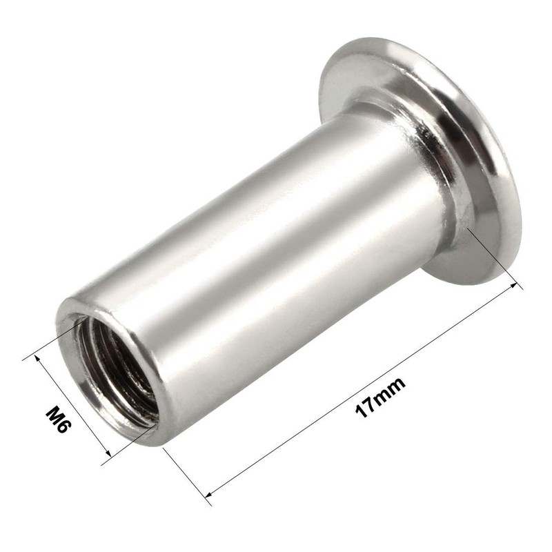 uxcell M6x17mm Hex Socket Head Insert Nut Screw Post Sleeve