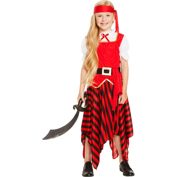 Karnival Costumes Seven Seas Pirate Swashbuckler Girl's Costume Medium 5-6