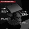 WEBANG 6 Inch Square Shower Drain Black Floor Drain with