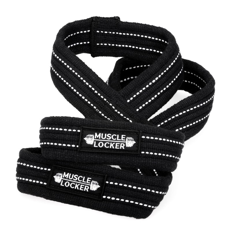 Muscle Locker Figure 8 Lifting Straps - Elite Performance deadlift