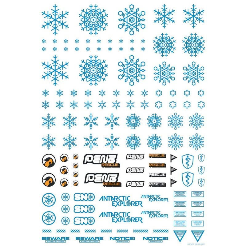 Haikyu Parts Snow Decal Blue 1 Piece Plastic Model Decal