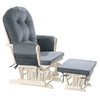 HOMBYS Glider Rocker Replacement Cushions 5 PCS with Storage Side