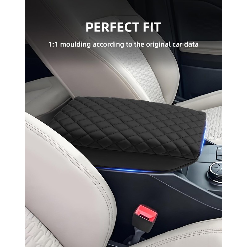 LANGBEAN Armrest Cover with Organizer Pocket for Ford Ranger T9
