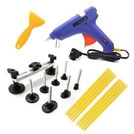 Car Auto Paintless Dent Repair Remover Tool Kits for Hail Damage Door Ding Removal Bridge Dent Puller Kit with Glue Gun and Glue Sticks (18pcs)