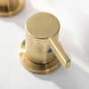 Phiestina 8 Inch 3 Hole 2 Handle Waterfall Widespread Brushed