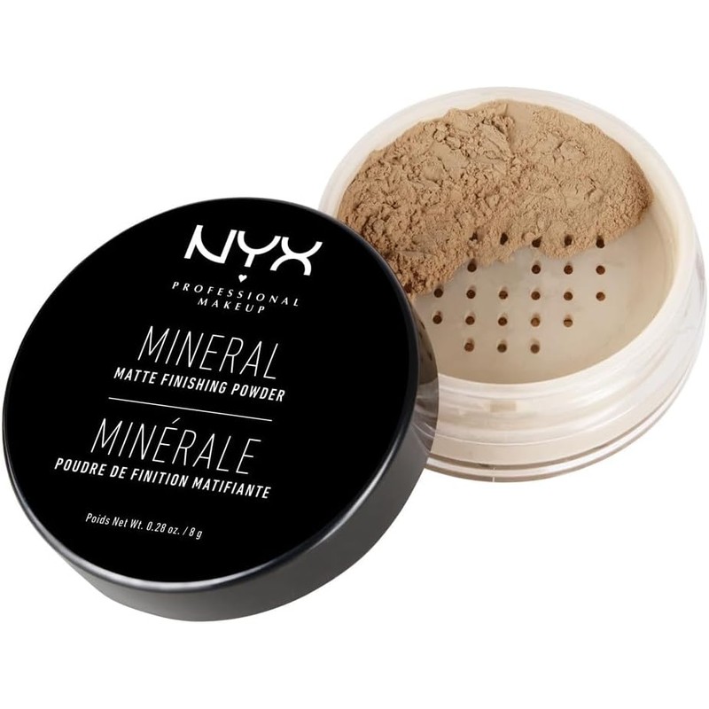 NYX Professional Makeup Mineral Finishing Powder, Light/Medium, 0.28 Ounce