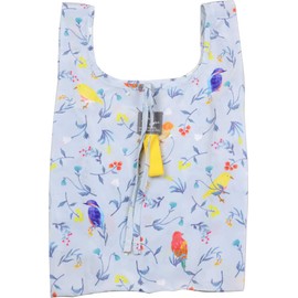 Portable Lightweight L Compact Eco Bag S Bird Garden Blue, 18.3 x 10.6 x 0.4 inches (46.5 x 27 x 1 cm)
