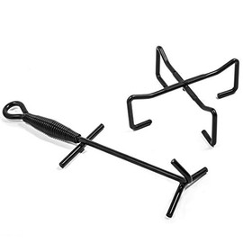 Camp Cast Iron Dutch Oven Lid Lifter and Folding Finish Camp Dutch Oven Lid Stand can be used as Trivet, Lifter and Skillet Holder