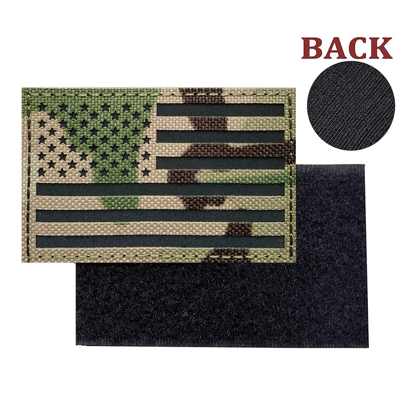 Reflective USA Flag Patch Infrared IR US USA American Flag