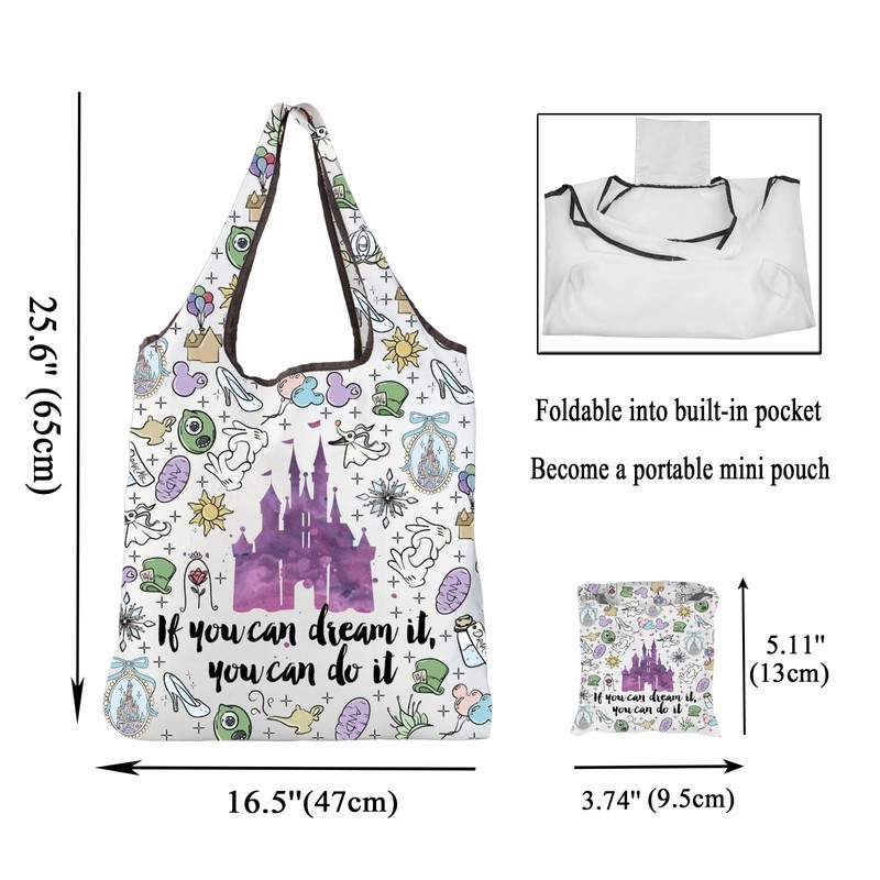 CMNIM Enchanted Kingdom Foldable Tote Bag Vacation Trip Gifts Fairy