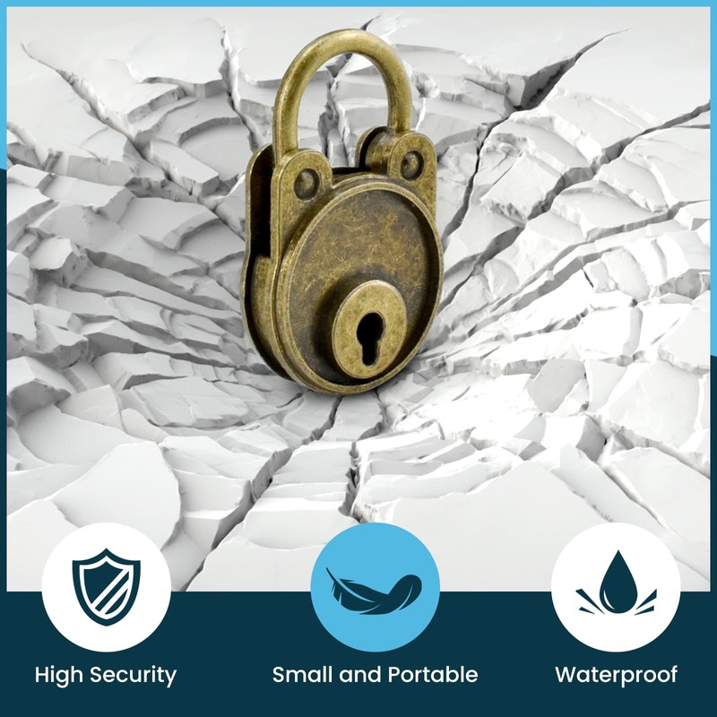 SDTC Tech 2 Sets Mini Antique Padlocks Retro Vintage Style
