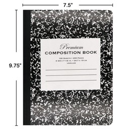 Emraw Black Marble Composition Book Unruled Paper 100 Sheet Office Dairy Drawing Note Books Journals Meeting Notebook Hard Covers Pack Of 4 Writing Book For school