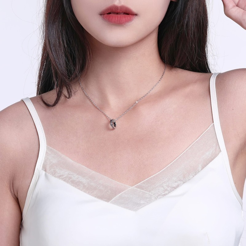 Bosvision Birthstone Pendant Charm - Full Eternity, Stackable, Birthstone