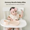 Konssy Muslin Baby Bibs, 100% Cotton Absorbent and Soft Bandana