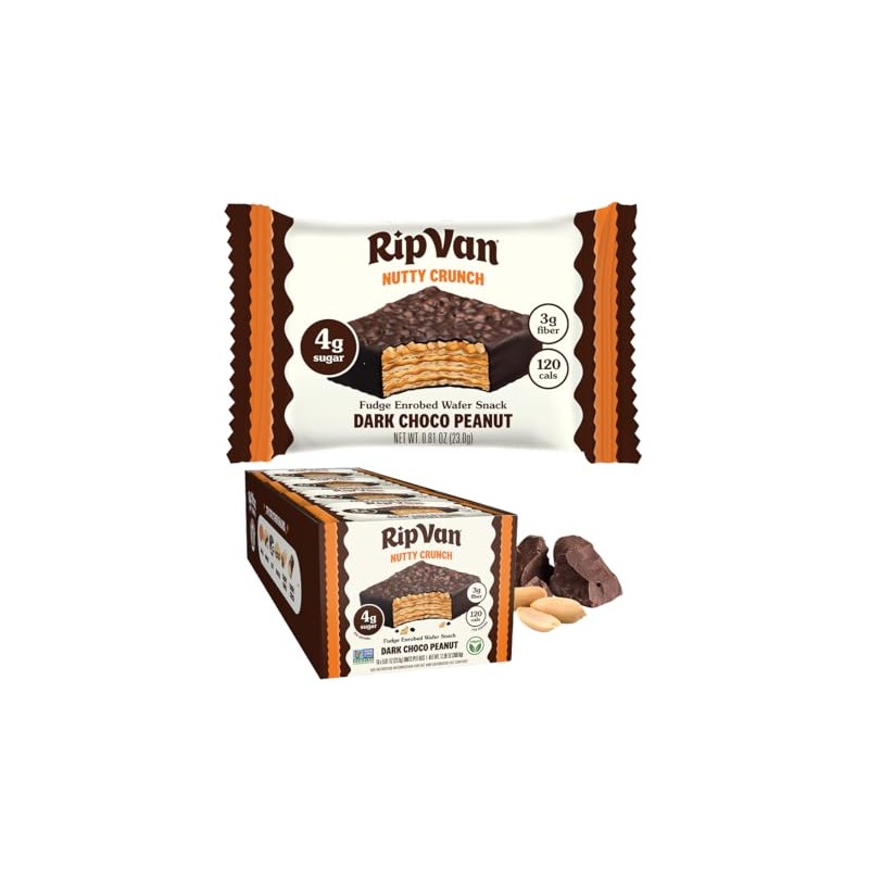 Rip Van Nutty Crunch Dark Chocolate Peanut Butter Wafer –