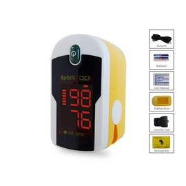 Concord Fingertip Pulse Oximeter with Reversible Display - Blood Oxygen Saturation Monitor with Carrying Case, Batteries and Lanyard - Easy to Use, Accurate SpO2 & Pulse Measurement (Topaz)