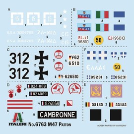 Italeri 6763 M-47 Patton, 1:35 Scale, Plastic Model Kit/Model Assembly