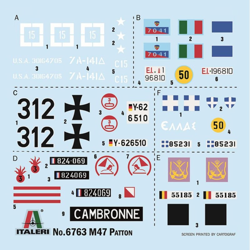 Italeri 6763 M-47 Patton, 1:35 Scale, Plastic Model Kit/Model Assembly