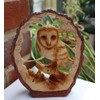 Free Standing Graceful Owl on Log Decorative Ornament