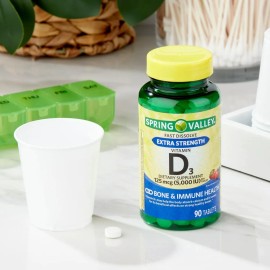 Vitamina D3 5,000iu Corazon Huesos Salud 90 Capsulas Sabor Fresa