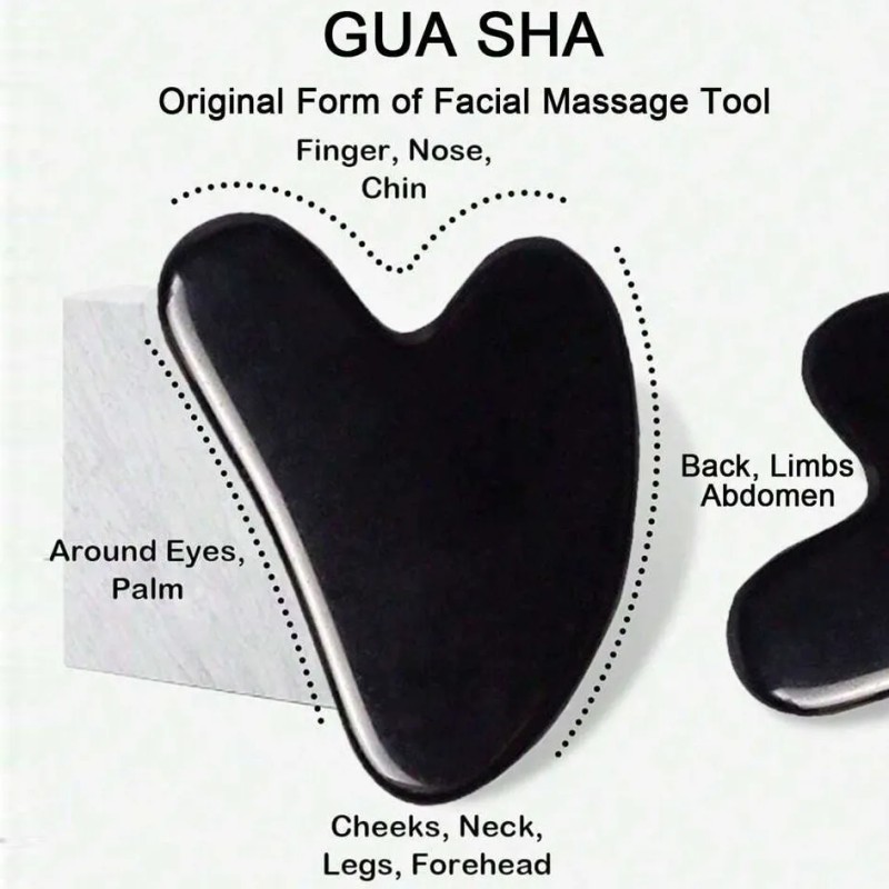 Set Facial 3 Piezas Rodillo De Hielo Y Gua Sha