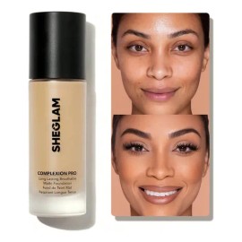 SHEGLAM Complexion Pro Base Líquida Mate Larga Duración - Golden