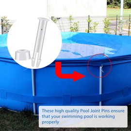 Pool Clips, Pool Patch with Lightweight Design 12 Pack Pool Joint Nail Bolt, Bracket Swimming Pool Fitting Kit, Plastic Pool Joint Pins Pool Replacement Parts for Pool (7cm)