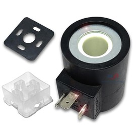 Solenoid Valve Coil with 3 Prong DIN Connector (Size 10, DC 12V)