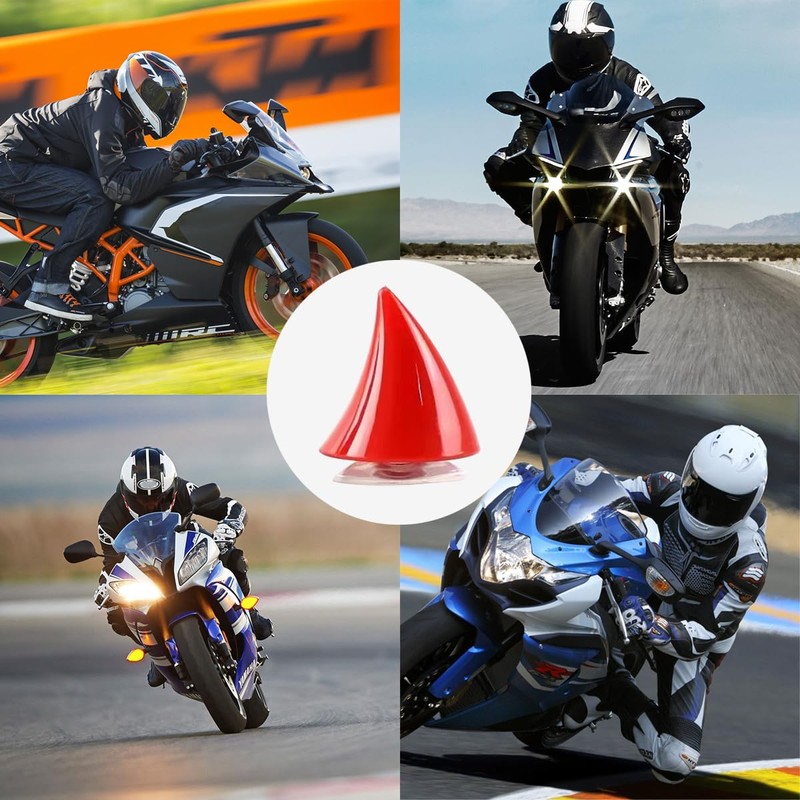 CGEAMDY Pack of 2 Motorcycle Helmet Horns Rubber Motorcycle Helmet