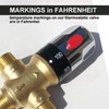 Thermostatic Mixing Valve with 1/2 NPT Male Connections,Water Temperature Control